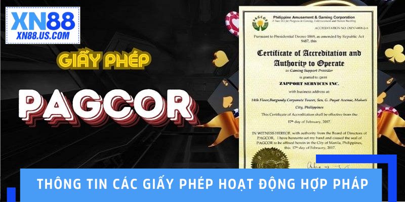 Thông tin các giấy phép cá cược hợp pháp tại nhà cái Thông tin các giấy phép cá cược hợp pháp tại nhà cái